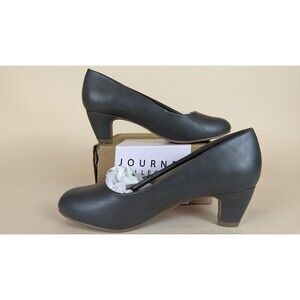 Journee Collection Luu-M Dress Pumps Womens 7.5 Grey Faux Leather Shoes NWB